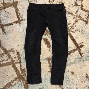 G Star Raw Arc Zip 3D Slim Black Jeans Mens Size 38x31 Streetwear
